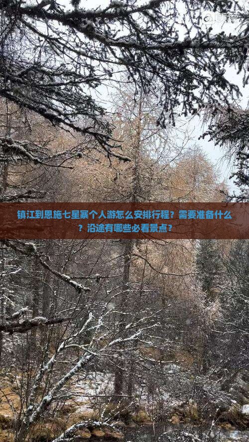 镇江到恩施七星寨个人游怎么安排行程？需要准备什么？沿途有哪些必看景点？