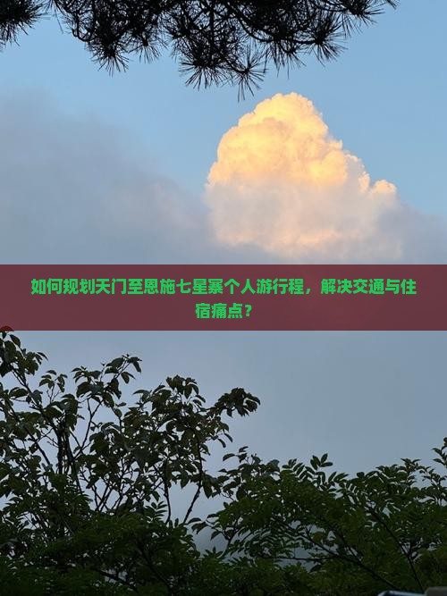 如何规划天门至恩施七星寨个人游行程，解决交通与住宿痛点？