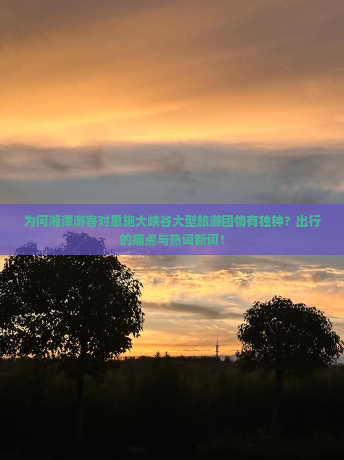 为何湘潭游客对恩施大峡谷大型旅游团情有独钟？出行的痛点与热词新词！