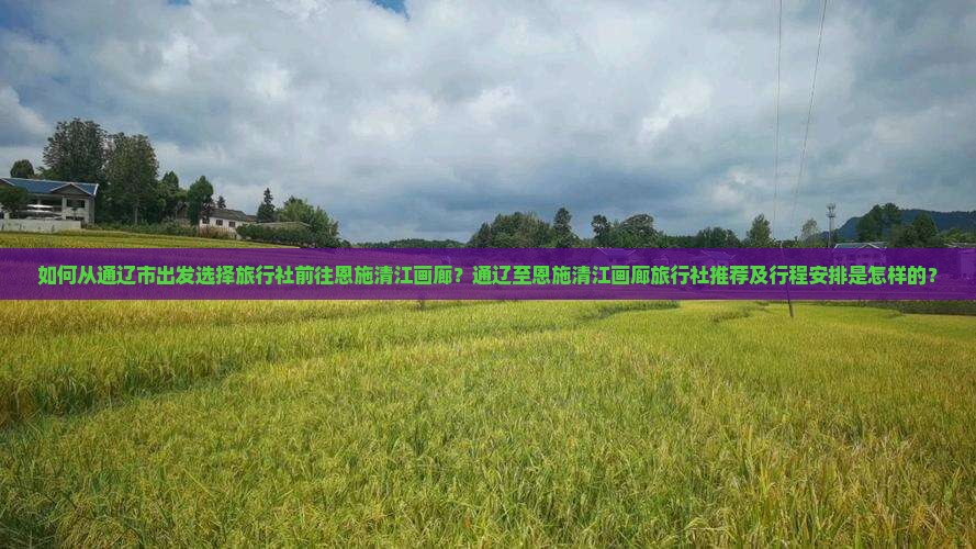 如何从通辽市出发选择旅行社前往恩施清江画廊？通辽至恩施清江画廊旅行社推荐及行程安排是怎样的？