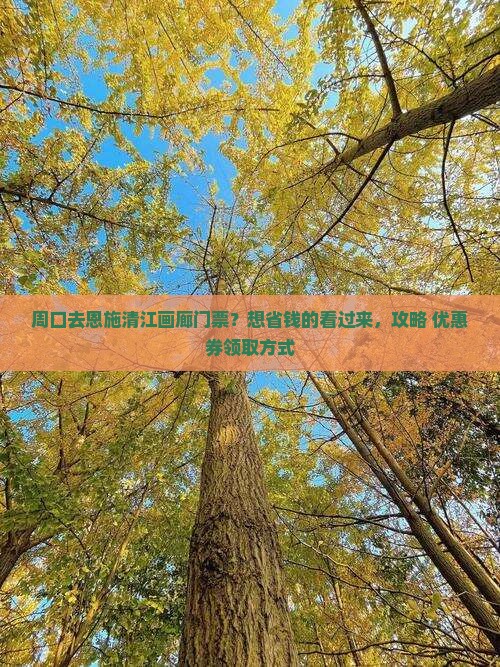 周口去恩施清江画廊门票？想省钱的看过来，攻略+优惠券领取方式