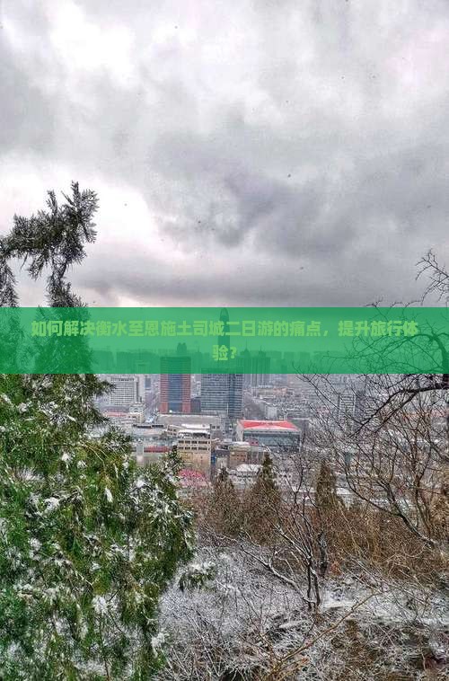 如何解决衡水至恩施土司城二日游的痛点，提升旅行体验？