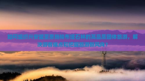 如何组织兴安盟至恩施梭布垭石林的高品质团体旅游，解决游客痛点和把握旅游新风向？