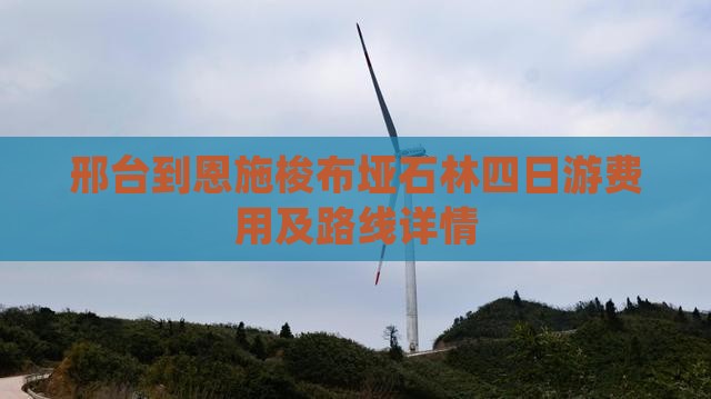 邢台到恩施梭布垭石林四日游费用及路线详情