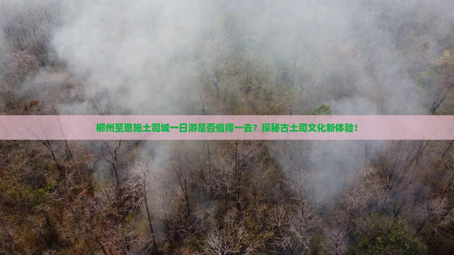 郴州至恩施土司城一日游是否值得一去？探秘古土司文化新体验！
