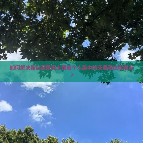 如何解决鞍山至恩施土司城个人游中的交通和住宿痛点？