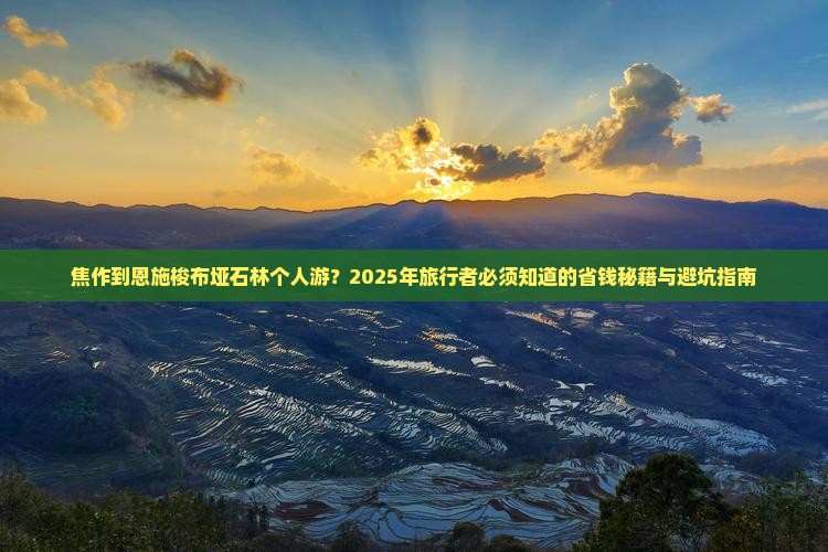 焦作到恩施梭布垭石林个人游
