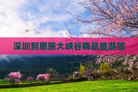 深圳到恩施大峡谷大型旅游团