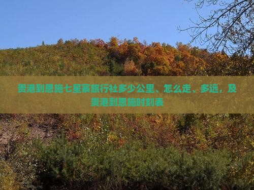 贵港到恩施七星寨旅行社
