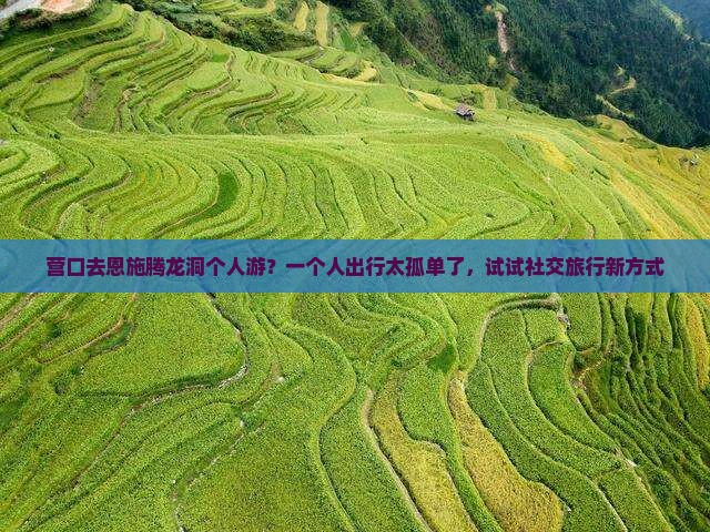 营口去恩施腾龙洞个人游？一个人出行太孤单了，试试社交旅行新方式