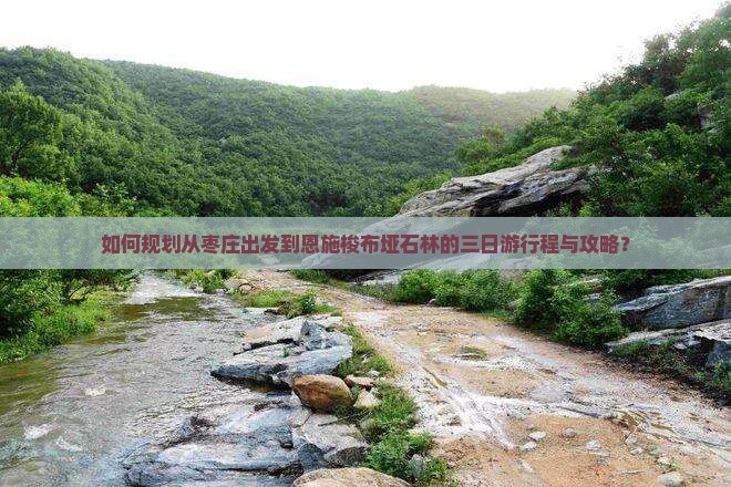 如何规划从枣庄出发到恩施梭布垭石林的三日游行程与攻略？
