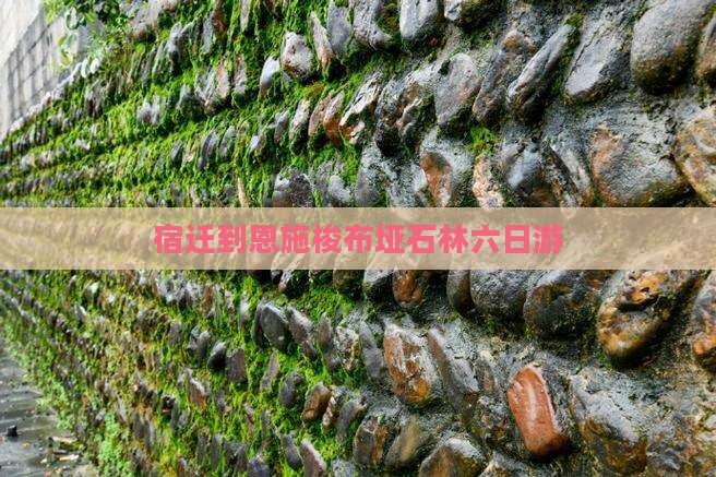 宿迁到恩施梭布垭石林六日游