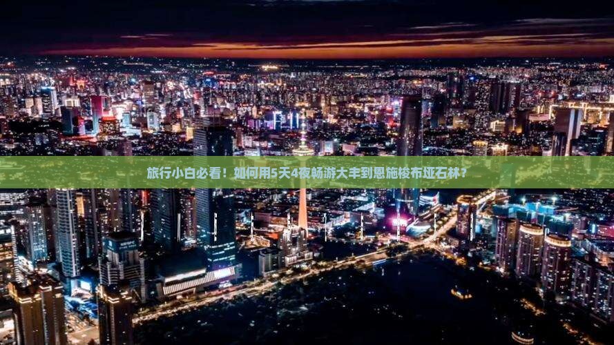 旅行小白必看！如何用5天4夜畅游大丰到恩施梭布垭石林？