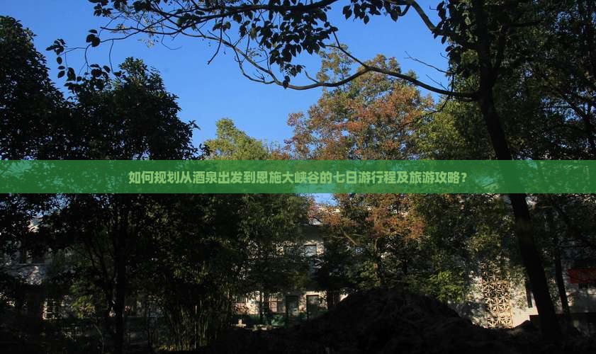 如何规划从酒泉出发到恩施大峡谷的七日游行程及旅游攻略？