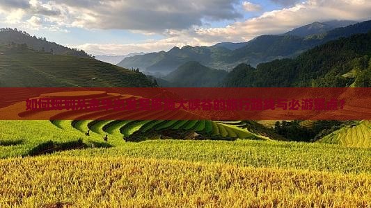 如何规划从金华出发至恩施大峡谷的旅行路线与必游景点？