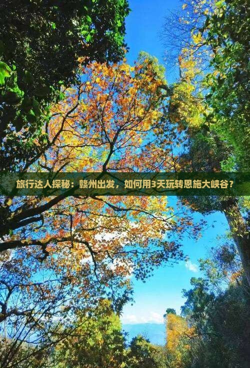 旅行达人探秘：赣州出发，如何用3天玩转恩施大峡谷？
