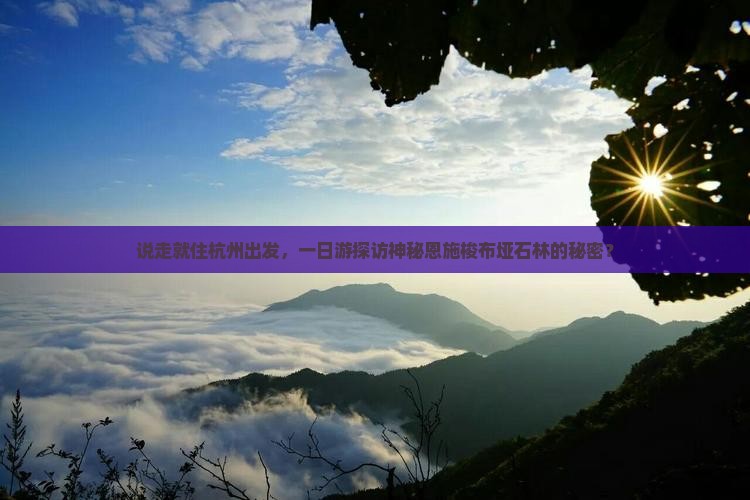 说走就住杭州出发，一日游探访神秘恩施梭布垭石林的秘密？