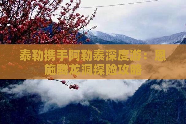 泰勒携手阿勒泰深度游：恩施腾龙洞探险攻略