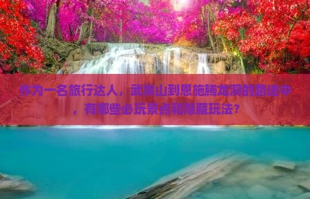 作为一名旅行达人，武夷山到恩施腾龙洞的路途中，有哪些必玩景点和隐藏玩法？