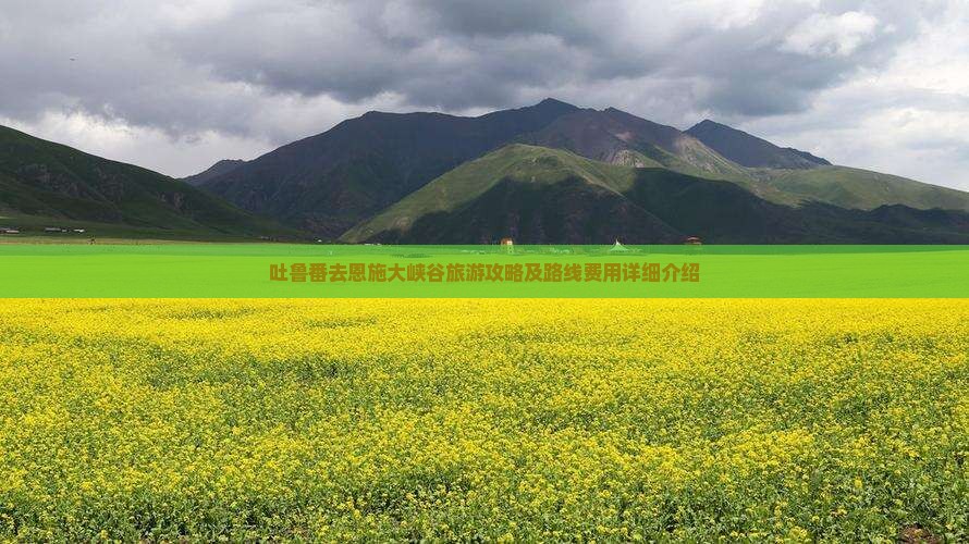 吐鲁番去恩施大峡谷旅游攻略及路线费用详细介绍