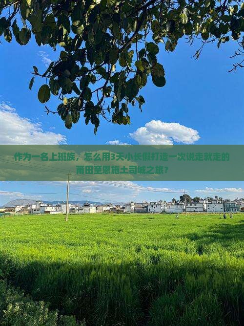 作为一名上班族，怎么用3天小长假打造一次说走就走的莆田至恩施土司城之旅？
