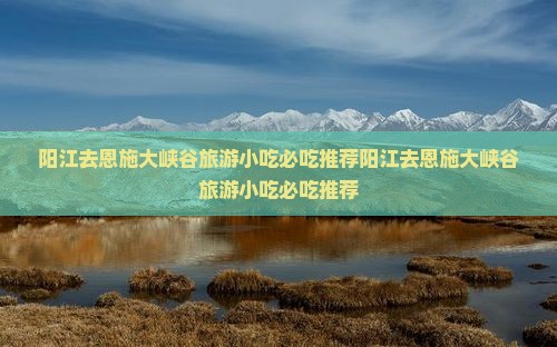 阳江去恩施大峡谷旅游小吃