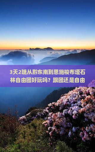 3天2晚从黔东南到恩施梭布垭石林自由团好玩吗？跟团还是自由行？