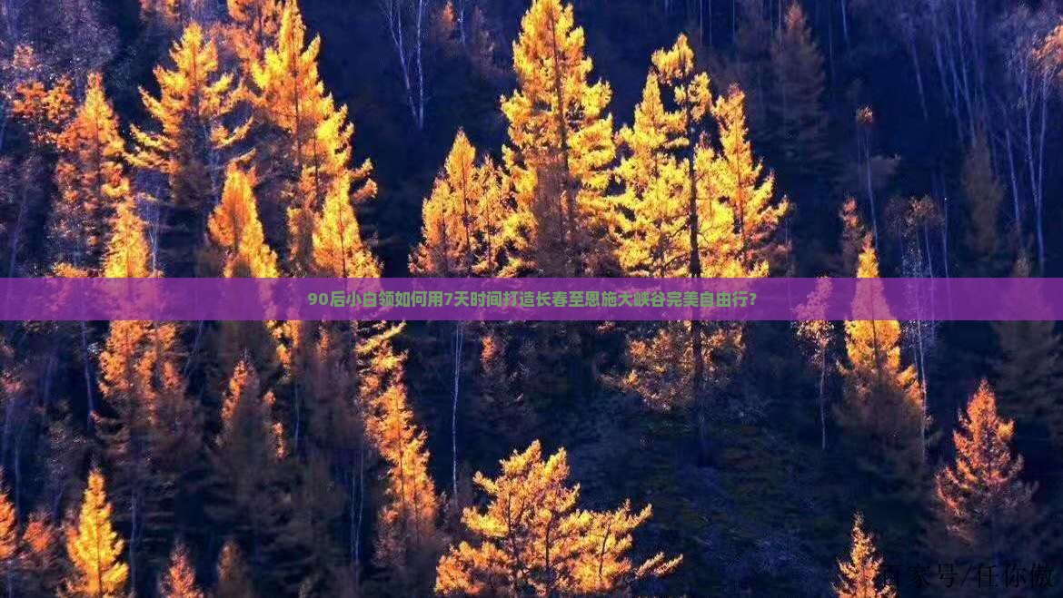90后小白领如何用7天时间打造长春至恩施大峡谷完美自由行？