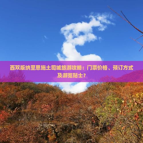 西双版纳至恩施土司城旅游攻略：门票价格、预订方式及游览贴士？