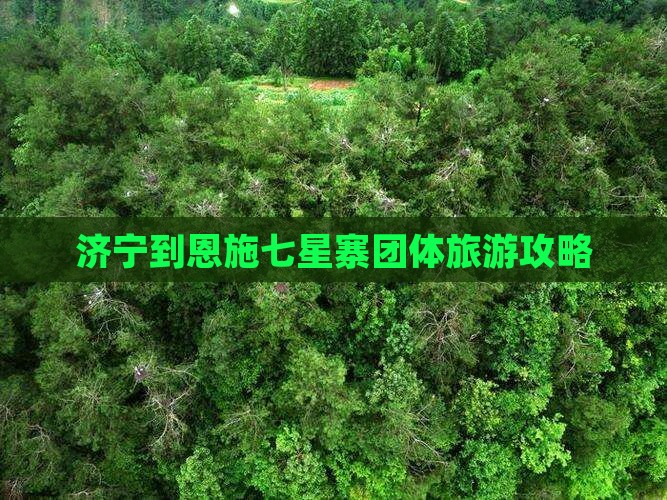 济宁到恩施七星寨团体旅游攻略