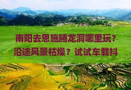 南阳去恩施腾龙洞哪里玩？沿途风景枯燥？试试车载抖音神器