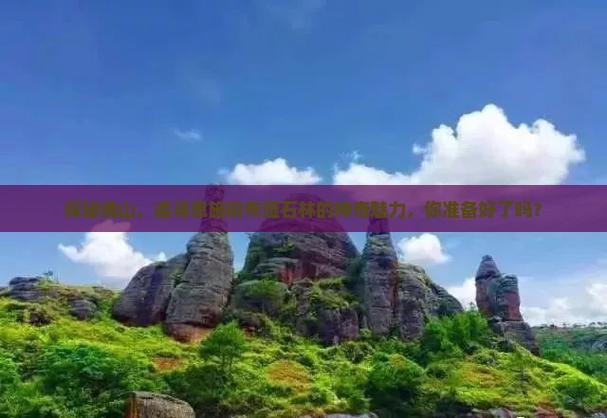探秘佛山，追寻恩施梭布垭石林的神奇魅力，你准备好了吗？