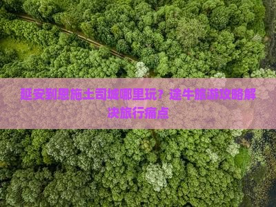 延安到恩施土司城哪里玩？途牛旅游攻略解决旅行痛点