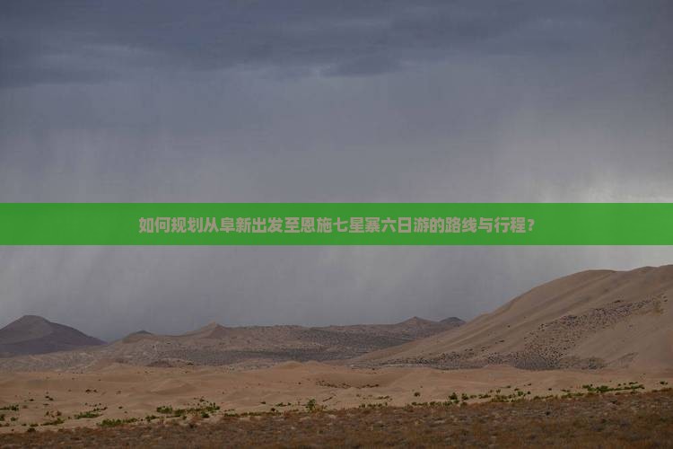 如何规划从阜新出发至恩施七星寨六日游的路线与行程？