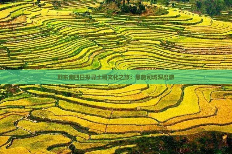 黔东南四日探寻土司文化之旅：恩施司城深度游