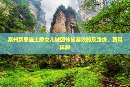 泰州到恩施土家女儿城团体旅游攻略及路线、费用详解
