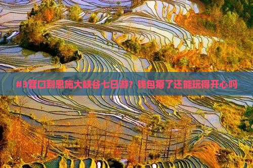 #3营口到恩施大峡谷七日游？钱包瘪了还能玩得开心吗