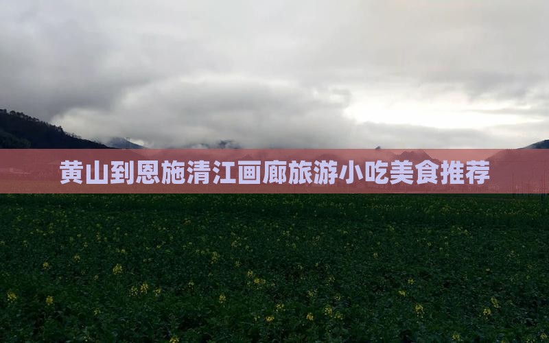黄山到恩施清江画廊旅游小吃