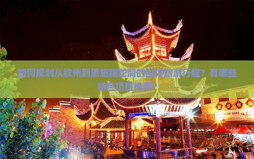如何规划从钦州到恩施腾龙洞的团体旅游行程？有哪些特色项目推荐？