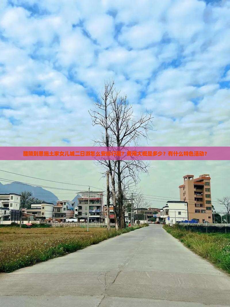 醴陵到恩施土家女儿城二日游怎么安排行程？费用大概是多少？有什么特色活动？