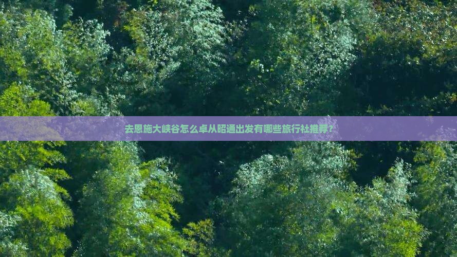 去恩施大峡谷怎么卓从昭通出发有哪些旅行社推荐？