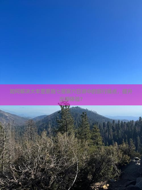如何解决大丰至恩施七星寨六日游中的旅行痛点，提升出游体验？