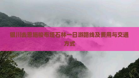 银川去恩施梭布垭石林一日游路线及费用与交通方式