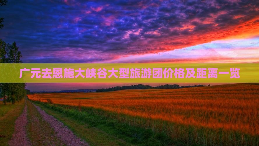 广元去恩施大峡谷大型旅游团价格及距离一览