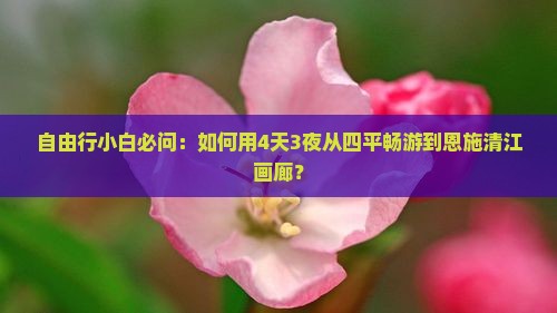 自由行小白必问：如何用4天3夜从四平畅游到恩施清江画廊？