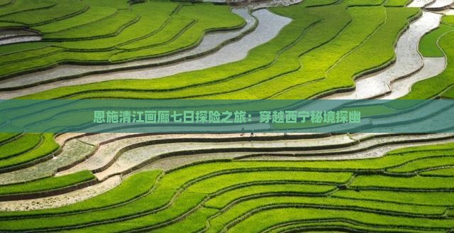 恩施清江画廊七日探险之旅：穿越西宁秘境探幽