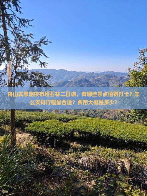 舟山去恩施梭布垭石林二日游，有哪些景点值得打卡？怎么安排行程最合适？费用大概是多少？