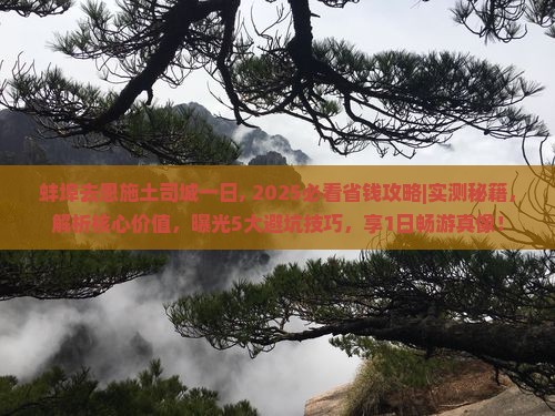 蚌埠去恩施土司城一日