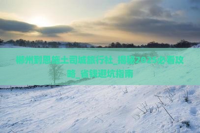 郴州到恩施土司城旅行社