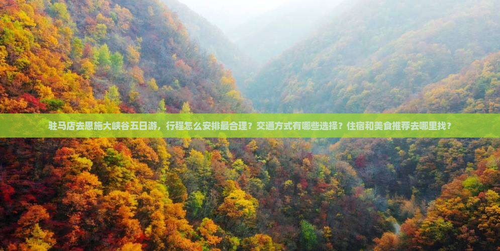 驻马店去恩施大峡谷五日游